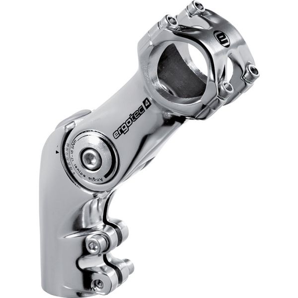 ERGOTEC STEM OCTOPUS AHEAD 50 Justerbar Ø28.6 110 31.8 mm sølv
