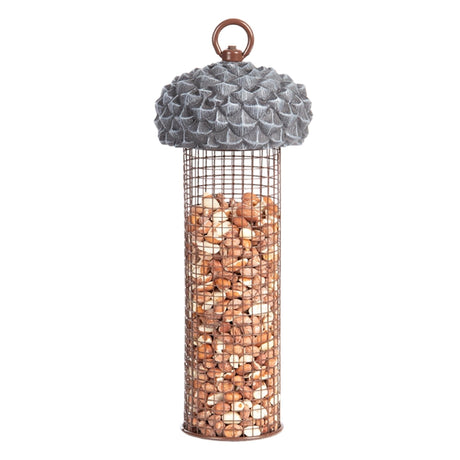 Esschert design bedst til fugle agern silo til nødder 10x10x28cm (medfølger ikke)