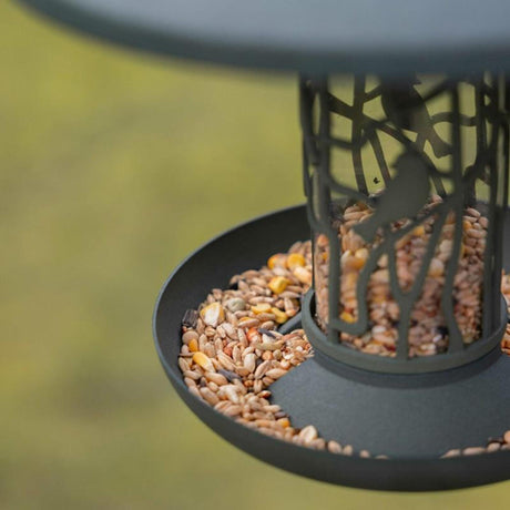 Esschert design gerecyclede zaadsilo met schotel