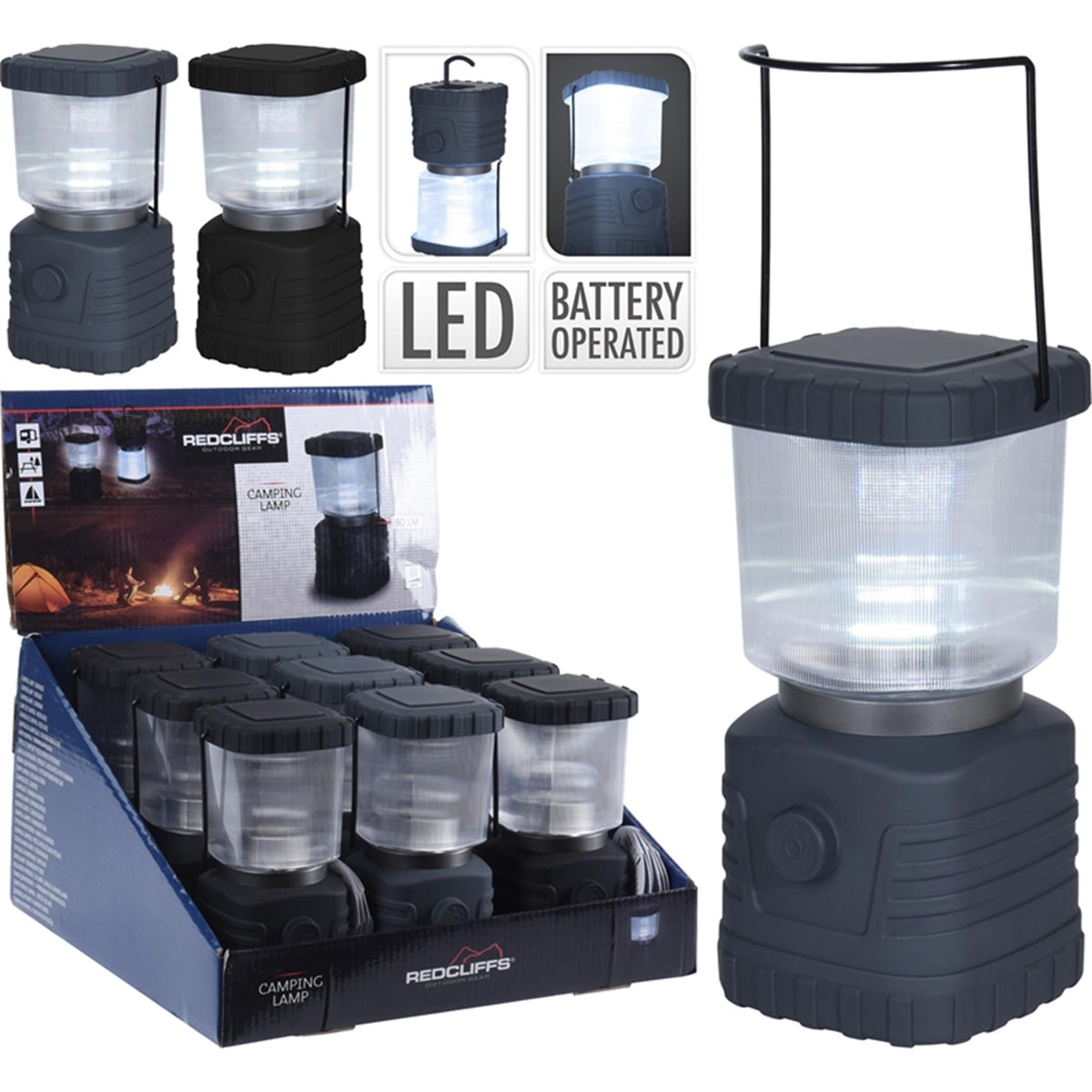Redcliffs campinglampe LED stående 16cm