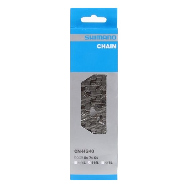 Shimano HG40 halskæde 6 7 8v 116 Schakels - Grå