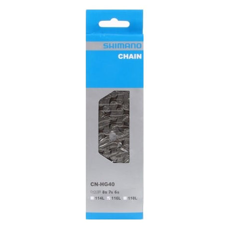 Shimano HG40 halskæde 6 7 8v 116 Schakels - Grå