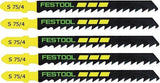 Festool tilbehør stiksavklinge s 75 4 5 | 5 stk | 486546