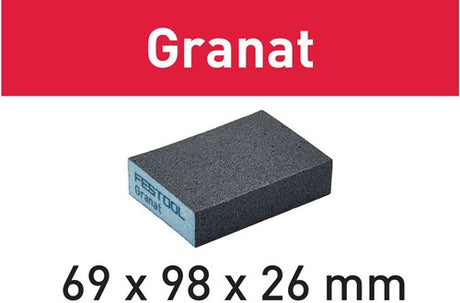 Festool tilbehør slibeklods granat | 69x98x26 | 120 gram 6 - 201082