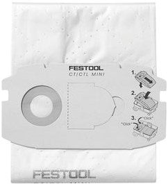 Festool tilbehør selvrensende filterpose sc fis-ctl midi (5x) | 498411