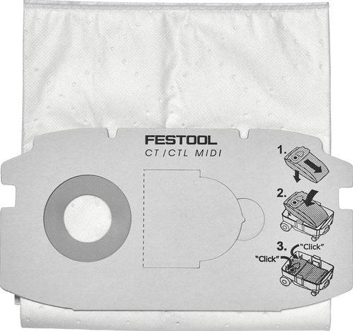 Festool tilbehør selvrensende filterpose sc fis-ctl midi (5x) | 498411