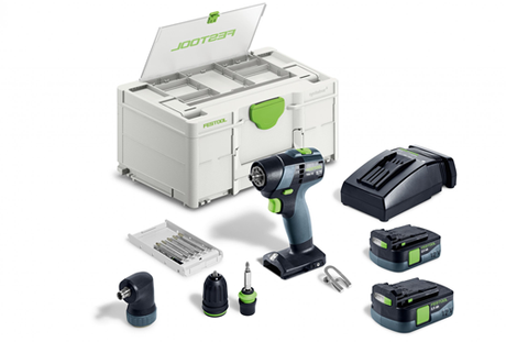 Festool akku boremaskine txs 12 2,5 sæt (2x 2,5ah batteri + oplader) - 576874