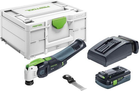 Festool osc 18 hpc 4.0 ei-plus | Vecturo batteri multiværktøj 18v i systainer (1x 4,0ah batteri + oplader) - 576595