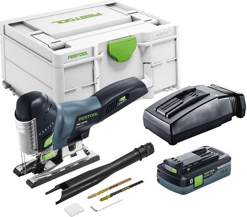 Festool psc 420 hpc 4.0 ebi-plus | carvex batteri pendul stiksav 18v 120mm i systainer (1x 4.0ah batteri + oplader) - 576525