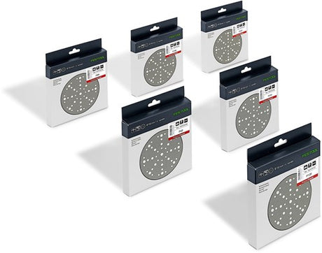Festool stf d150 48 grader slibeskivesæt | 6-delt | granulat p60 80 120 180 220 320 - 578166
