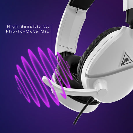 Turtle beach ear force recon 70x hvid (2024) over-ear gaming headset (hvid, xbox series x|s, xbox one, ps4, ps5, switch, pc, mobil)