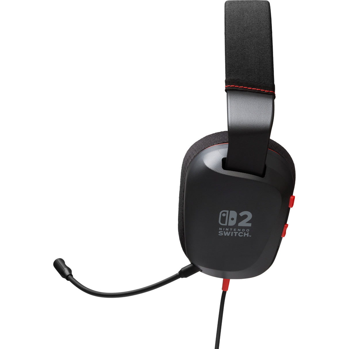 Powera kablet stereoheadset til Nintendo Switch 2 over-ear gaming headset (sort rød, Nintendo Switch 2, Nintendo Switch – OLED-model, Nintendo Switch, Nintendo Switch Lite)
