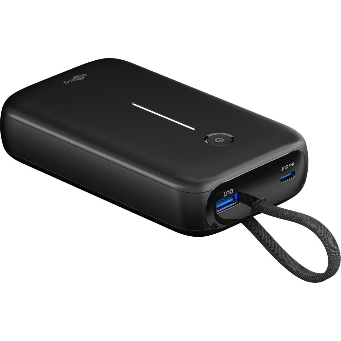 Goobay powerbank 20.000 mah - 30w (sort, USB-C PD)