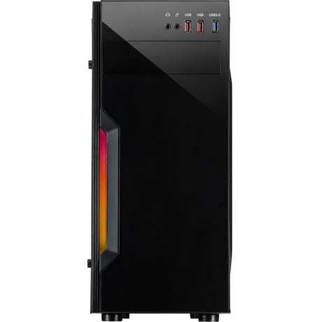 Inter-tech b-42 rgb midi tårnhus (sort | 3x usb-a | rgb | vindue)