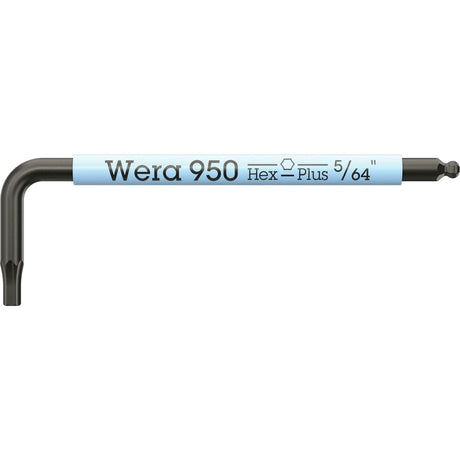 Wera 950 9 hex-plus flerfarvet imperial 3 L-nøglesæt, blacklaser (sort, 9-delt)