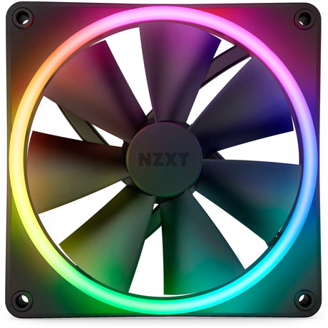 Nzxt f140 rgb duo ventilator (sort, 140 x 140 x 25 mm, pwm, uden controller)