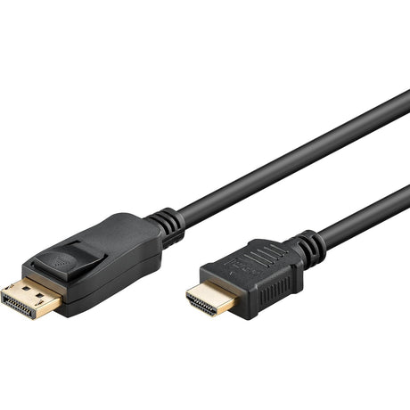 Goobay displayport 1.2 til hdmi 2.0 tilslutningskabel, 2 m (sort)
