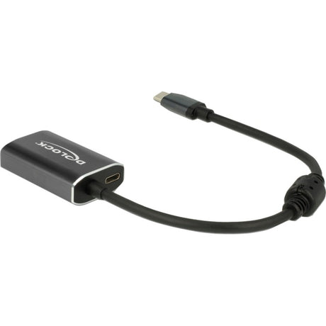 Delock USB-C (han) > mini skærmport (hun) med PD-funktionsadapter (mørkegrå, 0,2 meter)