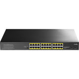 Cudy 24-gbe poe+ switch med 2 uplink sfp (sort)