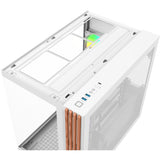 Thermaltake view 380 ws argb sne midi tårnhus (hvid træfarve | 2x USB-A | 1x USB-C | RGB | hærdet glas)