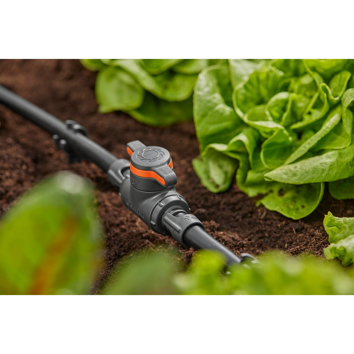 Gardena mikro-dryp-system afspærrings- og reguleringsventil 13 mm (1 2 ) (grå orange)