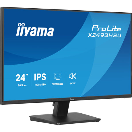 Iiyama prolite x2493hsu-b1 23.8 skærm (sort (mat), 120 Hz, HDMI, skærmport, USB, lyd)