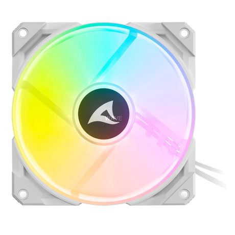 Sharkoon rebel f50 pwm rgb kabinet blæser (hvid, 120 x 120 x 25 mm)