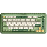 Iqunix zx75 camping trådløst mekanisk tastatur (grøn, us-layout (qwerty), cherry mx brown, 75%, rgb-lysdioder, hot-swappable, double-shot pbt, 2,4ghz | bluetooth 5.1 | usb-c)