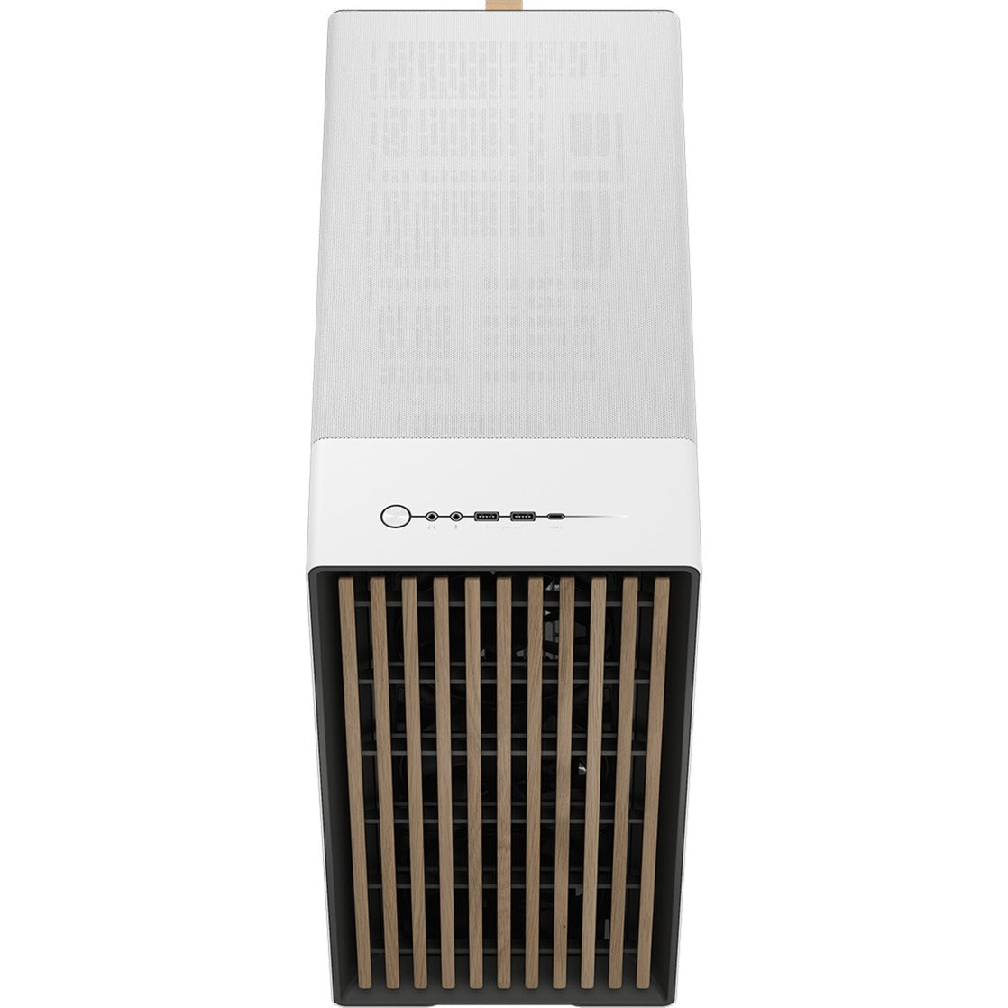 Fractal design nord xl midi tårnhus (hvid træfarve | 2x USB-A | 1x USB-C | hærdet glas)