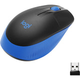 Logitech m190 trådløs mus i fuld størrelse (blå, 1000 dpi)