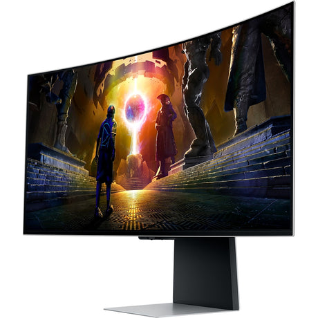 Samsung odyssey g8 g85sd 34 curved ultrawide gaming monitor (zilver, 1x displayport, 2x hdmi, 2x usb-a, 175 hz, wi-fi 5, bt)