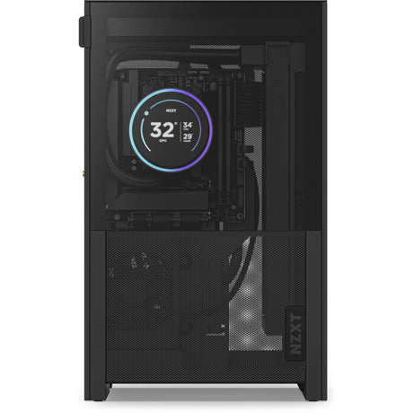 Nzxt h2 flow mini tårnhus (sort | 2x USB-A | 1x USB-C | hærdet glas)