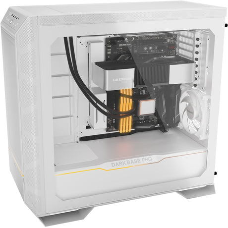 Vær stille! dark base pro 901 stort tårnhus (hvid | 4x USB-A | 1x USB-C | RGB | hærdet glas)