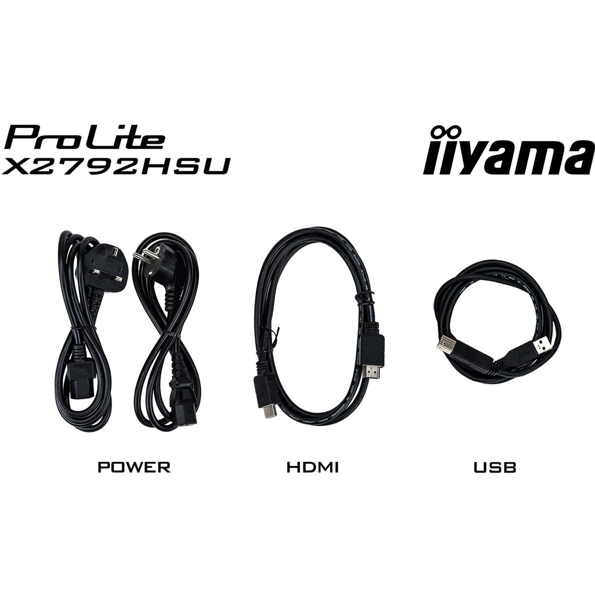 Iiyama prolite x2792hsu-b1 27 skærm (sort (mat), HDMI, skærmport, 2x USB-A, USB-B, 120 Hz)