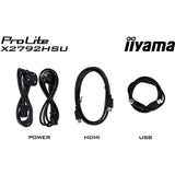 Iiyama prolite x2792hsu-b1 27 skærm (sort (mat), HDMI, skærmport, 2x USB-A, USB-B, 120 Hz)
