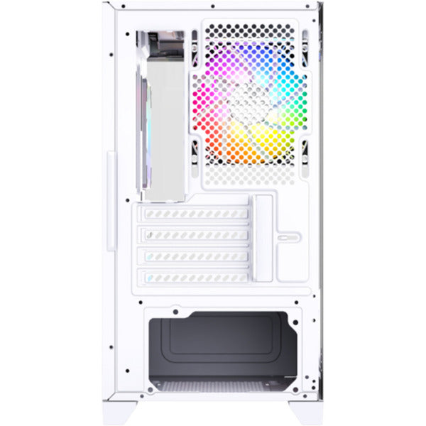 Xyz pc gear titanium view lite midi tårnhus (hvid | 2x USB-A | hærdet glas)