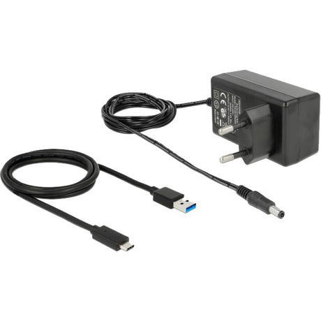 Delock external USB 3.2 gen 2 4 port hub 10Gbps USB hub (black)