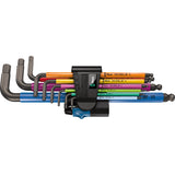 Wera sekskantnøglesæt 950 9 hex-plus multicolour hf 1 (sort, 9-delt, farvekodet)