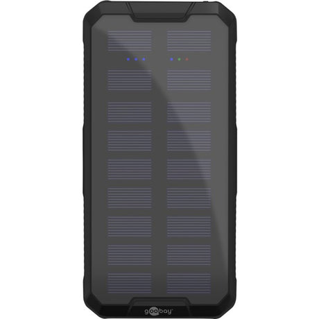 Goobay udendørs solenergibank 20.000 mah med strømforsyningsbank (sort)