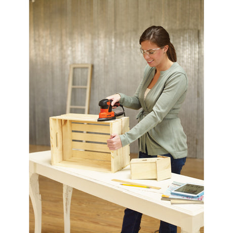 Black+decker 120 watt muse detaljesliber ka2500k-qs deltasliber (orange sort, tilbehør og etui inkluderet)