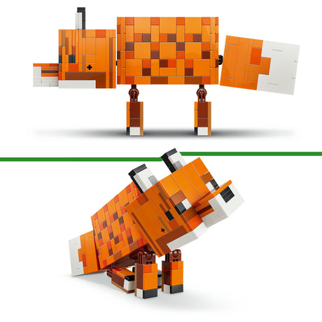 Lego minecraft ræven børnehave dekoration og dyrelegetøj til børn - 21588