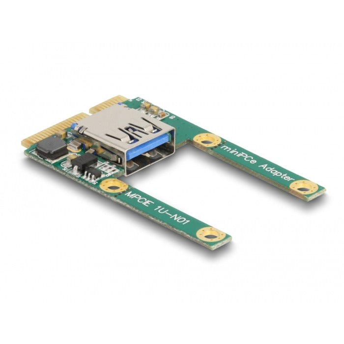 Delock mini pcie i o 1 x usb 2.0 type-a hun fuld størrelse halv størrelse controller