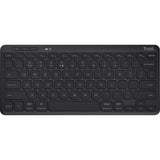 Trust Lyra kompakt trådløst tastatur (sort, amerikansk layout (QWERTY), saksekontakter, 65 %, 2,4 GHz USB, Bluetooth)