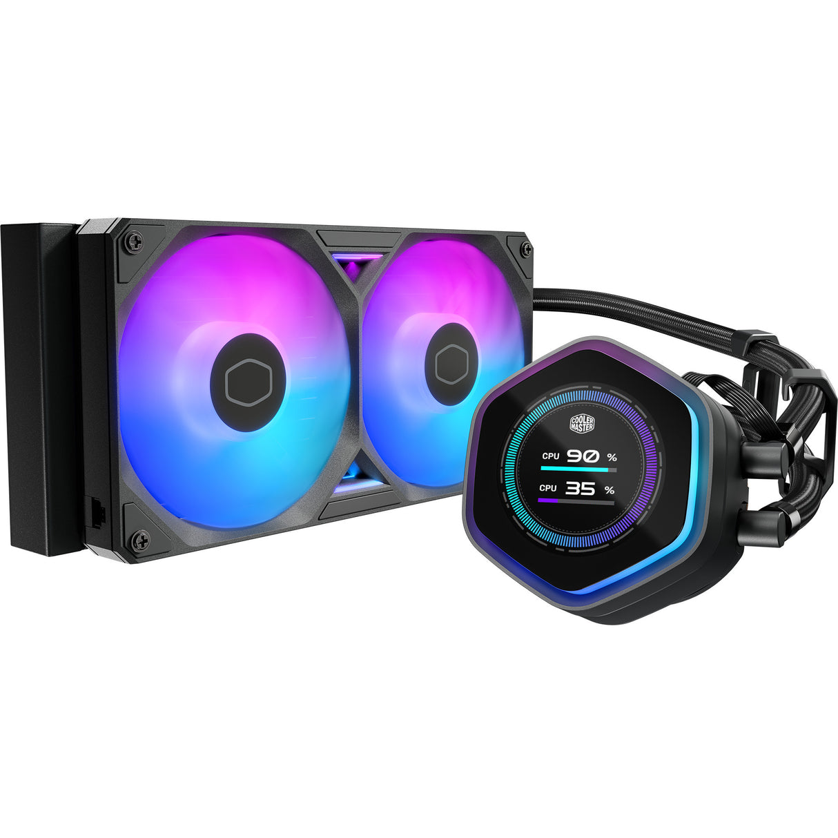 Cooler Master MasterLiquid 240 Atmos II LCD ARGB Vandkøling (sort)