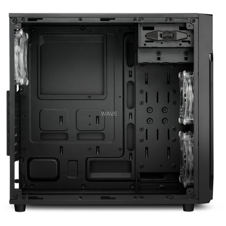 Sharkoon vg6-w rgb midi tårnhus (sort | 4x usb-a | rgb | vindue)