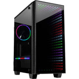 Inter-tech x-608 infinity mikro midi tårnhus (sort | 1x USB-A | 1x USB-C | RGB | vindue)