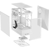 Hyte y40 midi tårnhus (hvid | 2x USB-A | 1x USB-C | hærdet glas)