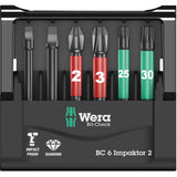 Wera bit-check 6 impactor 2 bit sæt (sort, 6-delt)