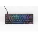 Ducky one 3 pro mini rgb mekanisk gaming-tastatur (sort, us-layout (qwerty), cherry mx2a speed silver, 60%, rgb led, double-shot pbt, kvaksalvermekanik, hot swap)
