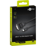 Goobay USB-C til VGA adapterkabel (sort, 1,8 meter)